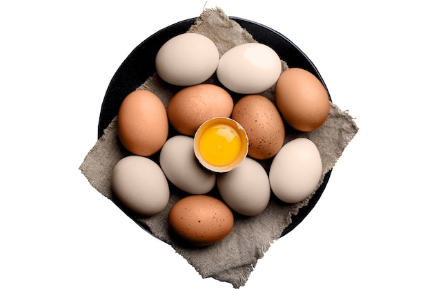 Free PSD fresh eggs composition