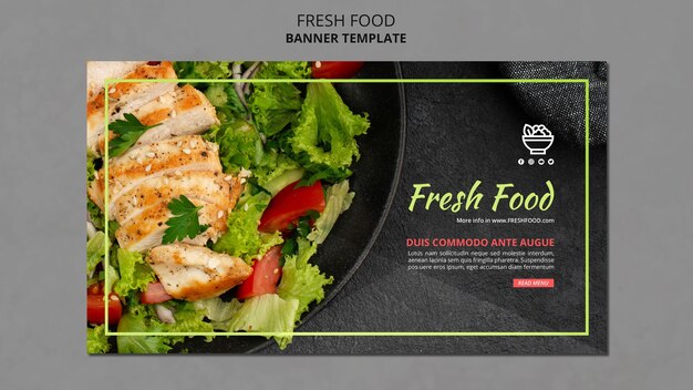 Fresh food template banner