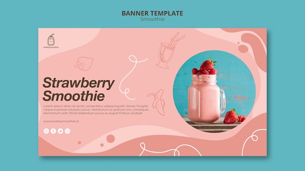 Free PSD fresh smoothie banner template