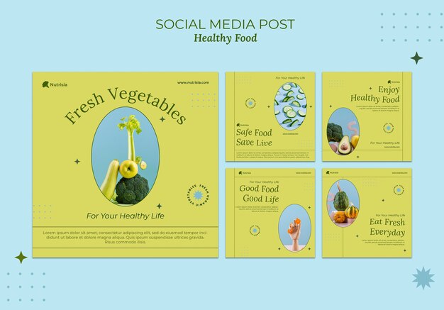 Fresh vegetables social media post