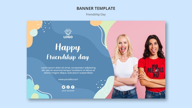 Friendship day banner template