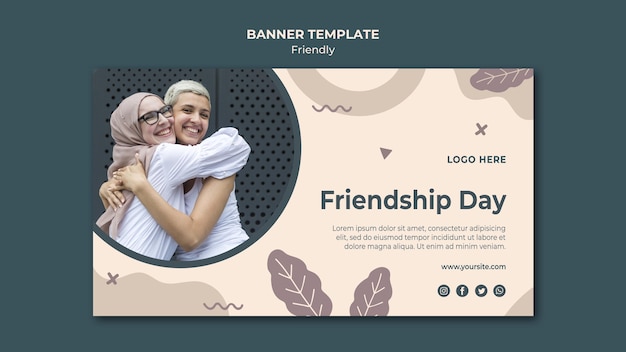 Free PSD friendship day banner web template