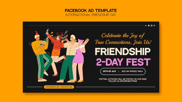 Free PSD friendship day celebration facebook template