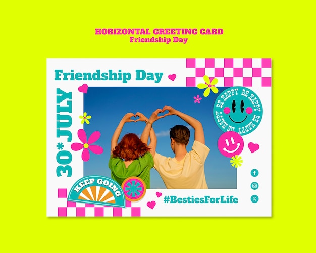 Free PSD friendship day template  design