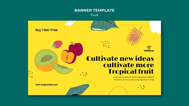 Fruit banner template