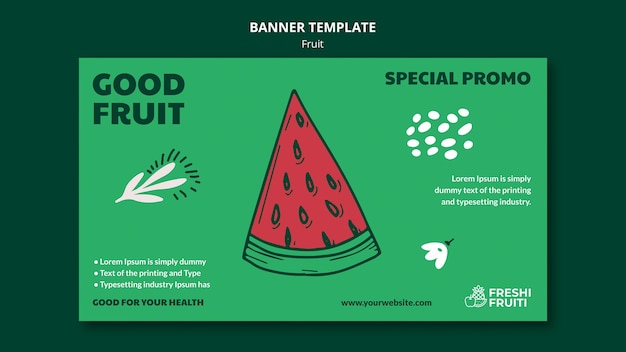 Free PSD fruit festival template banner