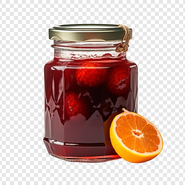 Free PSD fruit preserves jar bottle isolated on transparent background