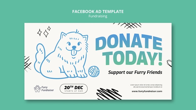 Free PSD fundraising event facebook  template