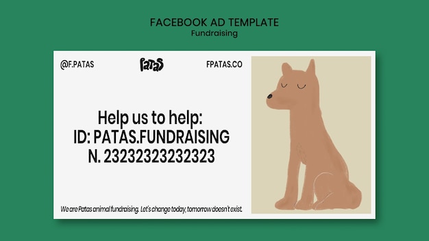 Free PSD fundraising event facebook  template