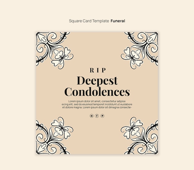 Free PSD funeral program template