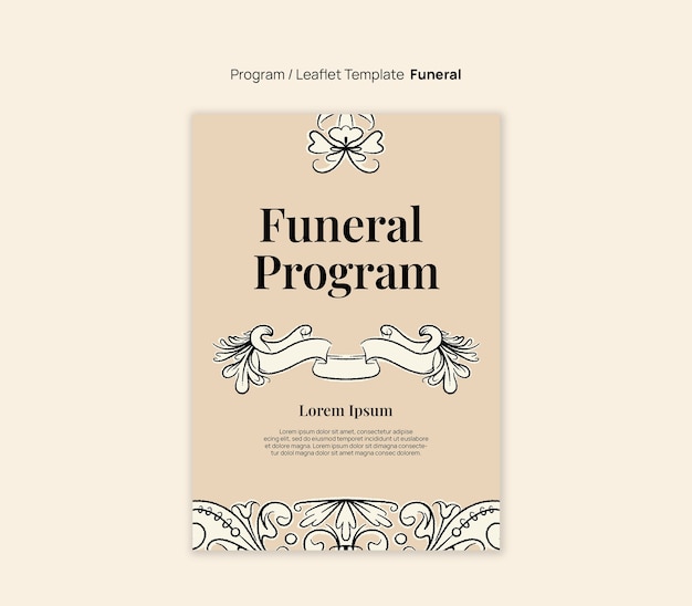 Funeral program template