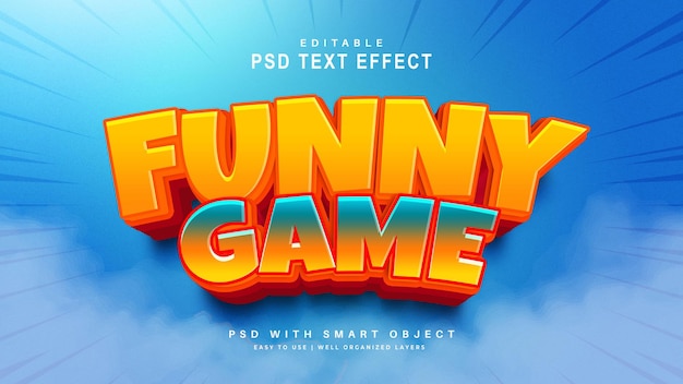 Funny game text effect