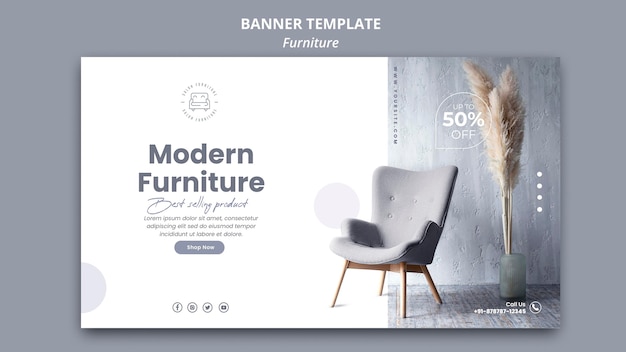 Free PSD furniture banner template style