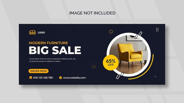 Furniture Facebook cover and web banner template