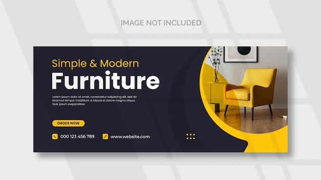 Free PSD furniture facebook cover and web banner template