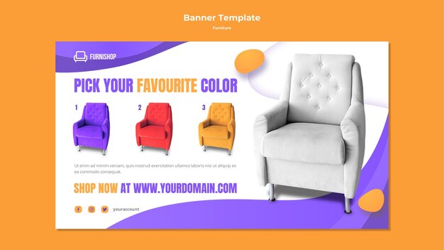 Furniture sale banner template