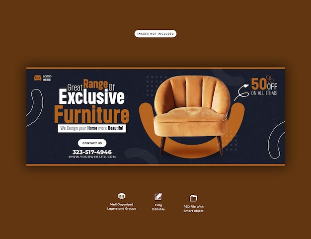 Free PSD furniture sale facebook cover template