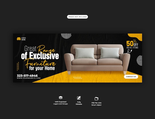 Free PSD furniture sale facebook cover template