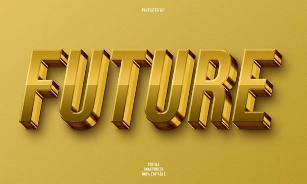 Free PSD future 3d editable text effect