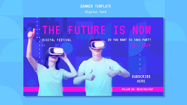 Free PSD the future is now banner template