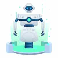 Free PSD futuristic robot illustration