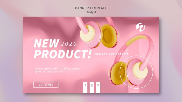 Free PSD gadget concept banner template