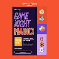 Free PSD game night template design