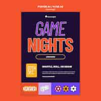 Free PSD game night template design