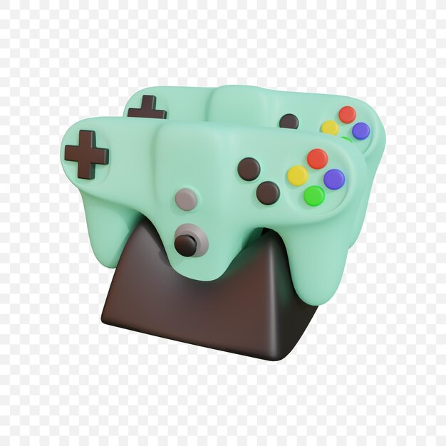 Gamepad Game controller joystick Icon Isolated 3d render Illustration