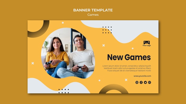 Free PSD games banner template