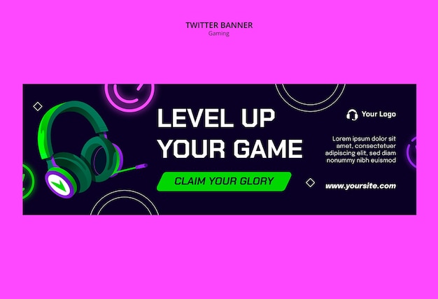 Free PSD gaming template design