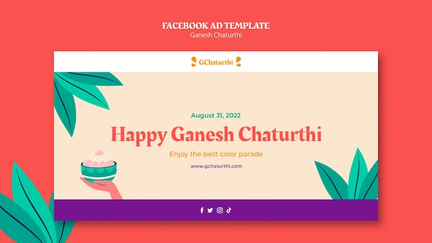 Free PSD ganesh chaturthi social media promo template