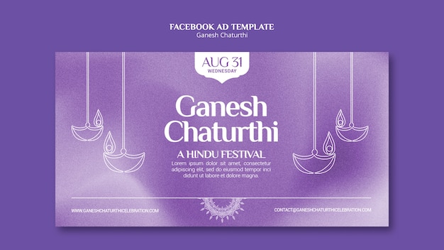 Free PSD ganesh chaturthi social media promo template