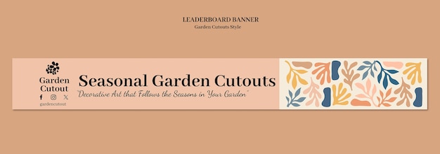 Free PSD garden cutouts style template design