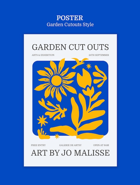 Free PSD garden cutouts style template design