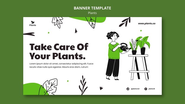 Free PSD gardening hobby banner template