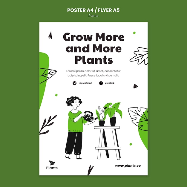 Free PSD gardening hobby flyer template