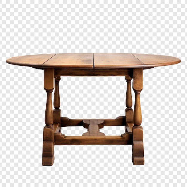 Free PSD gateleg table isolated on transparent background