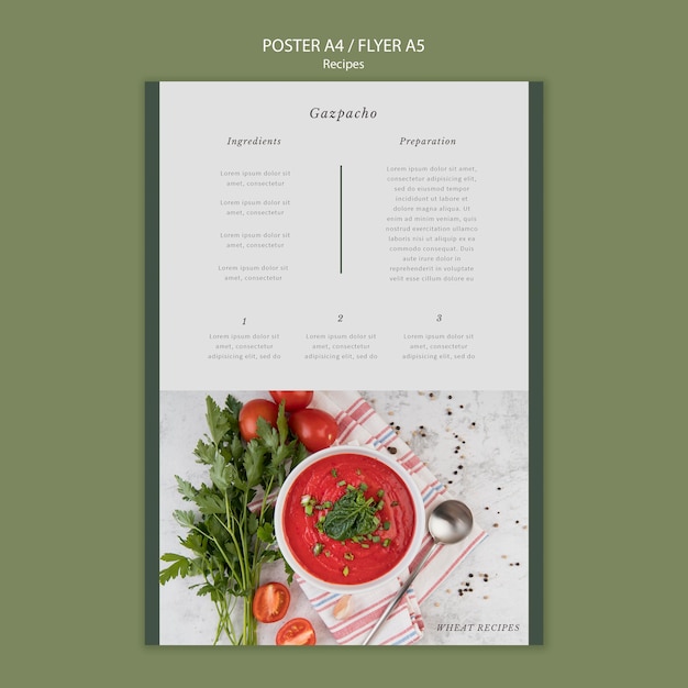 Free PSD gazpacho poster print template