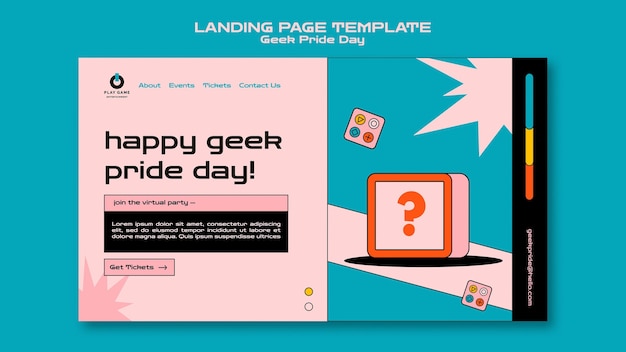 Geek pride day web template