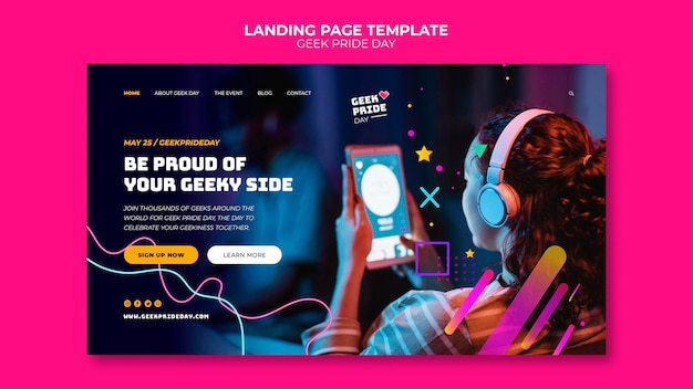 Geek pride day web template