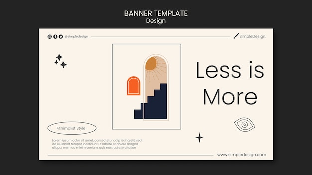 Geometric banner design template