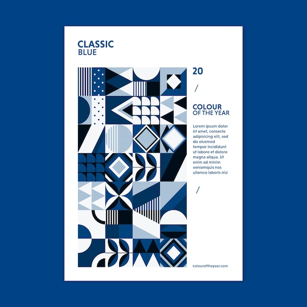 Geometric poster color of the year 2020