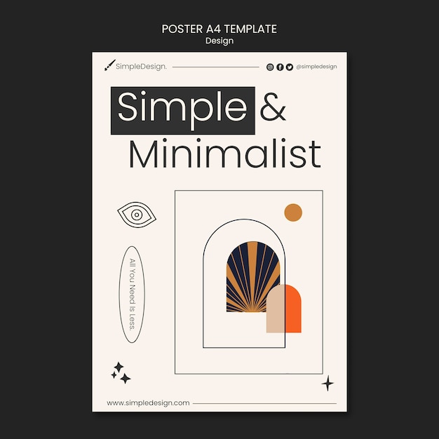 Geometric poster design template