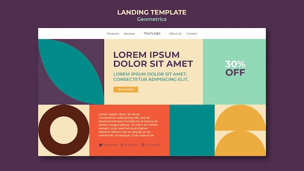 Geometrics landing page