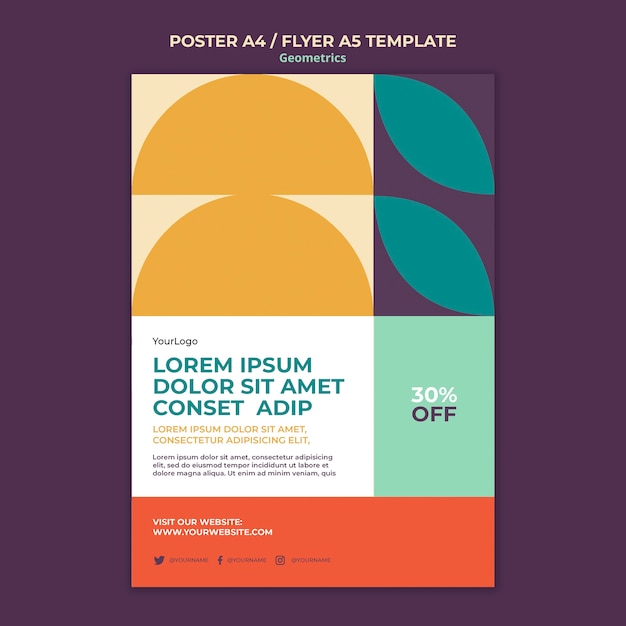 Free PSD geometrics poster template