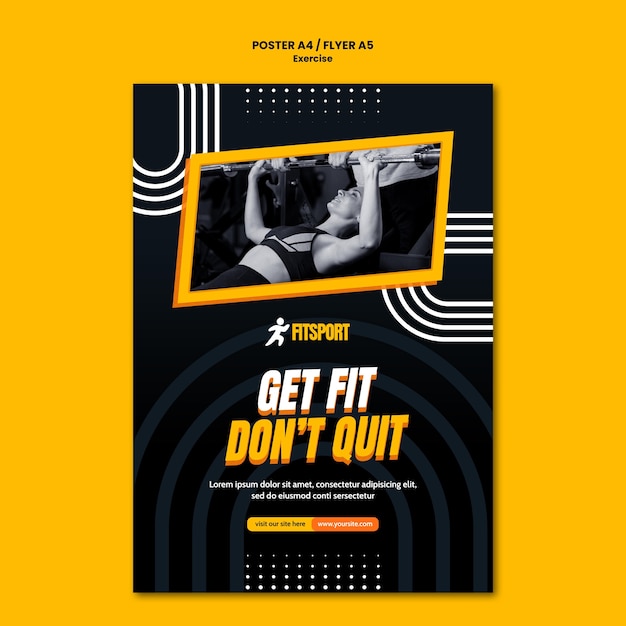 Get fit poster template