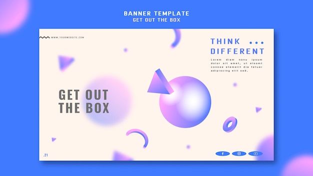 Free PSD get out the box concept banner template