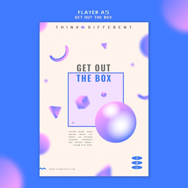 Free PSD get out the box flyer concept template