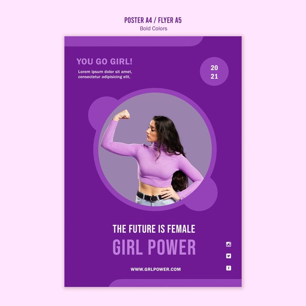 Girl power poster template